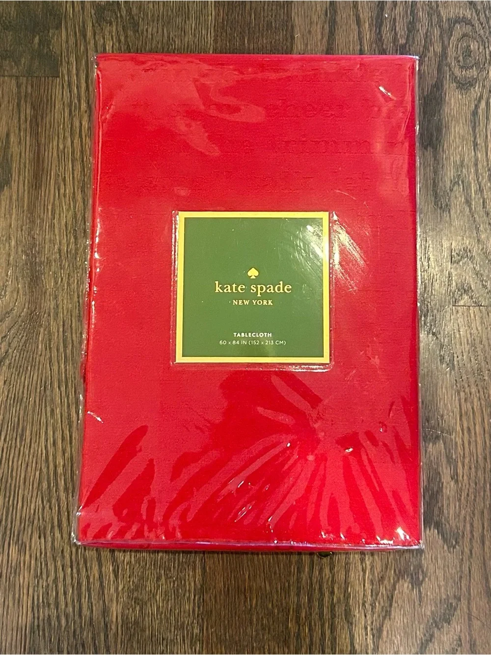 NEW* Kate Spade All The Trimmings Holiday Tablecloth 60”x84” Cranberry Red
